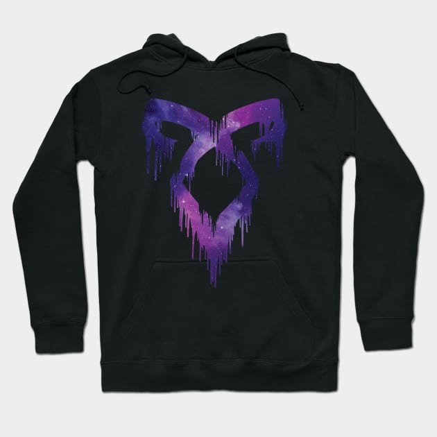 Shadowhunters rune / The mortal instruments - Angelic power rune dripping (pink galaxy) - Parabatai - gift idea Hoodie by Vane22april